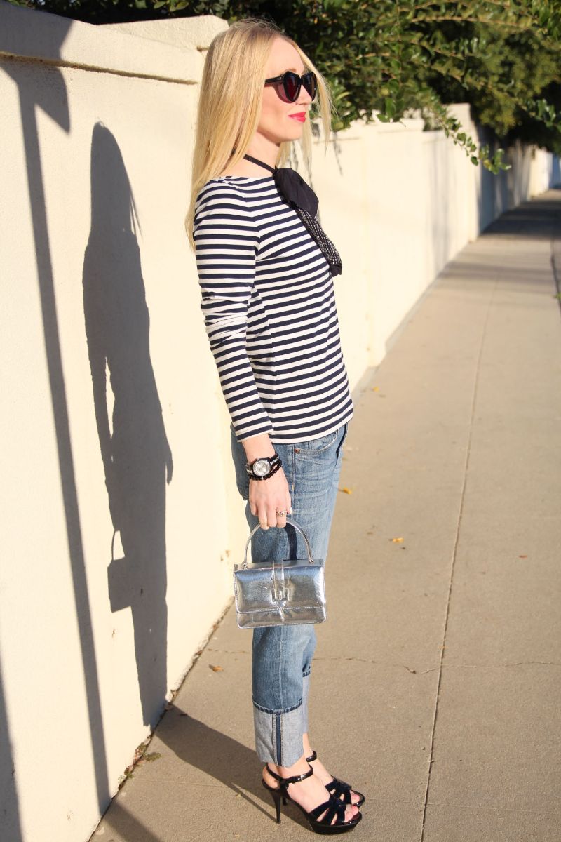 Currently crushing on denim, stripes and YSL Tribute 75 ...  
