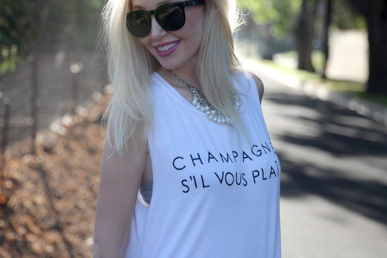 currently crushing, champagne sil vous plait t shirt, spy optic quinn sunglasses