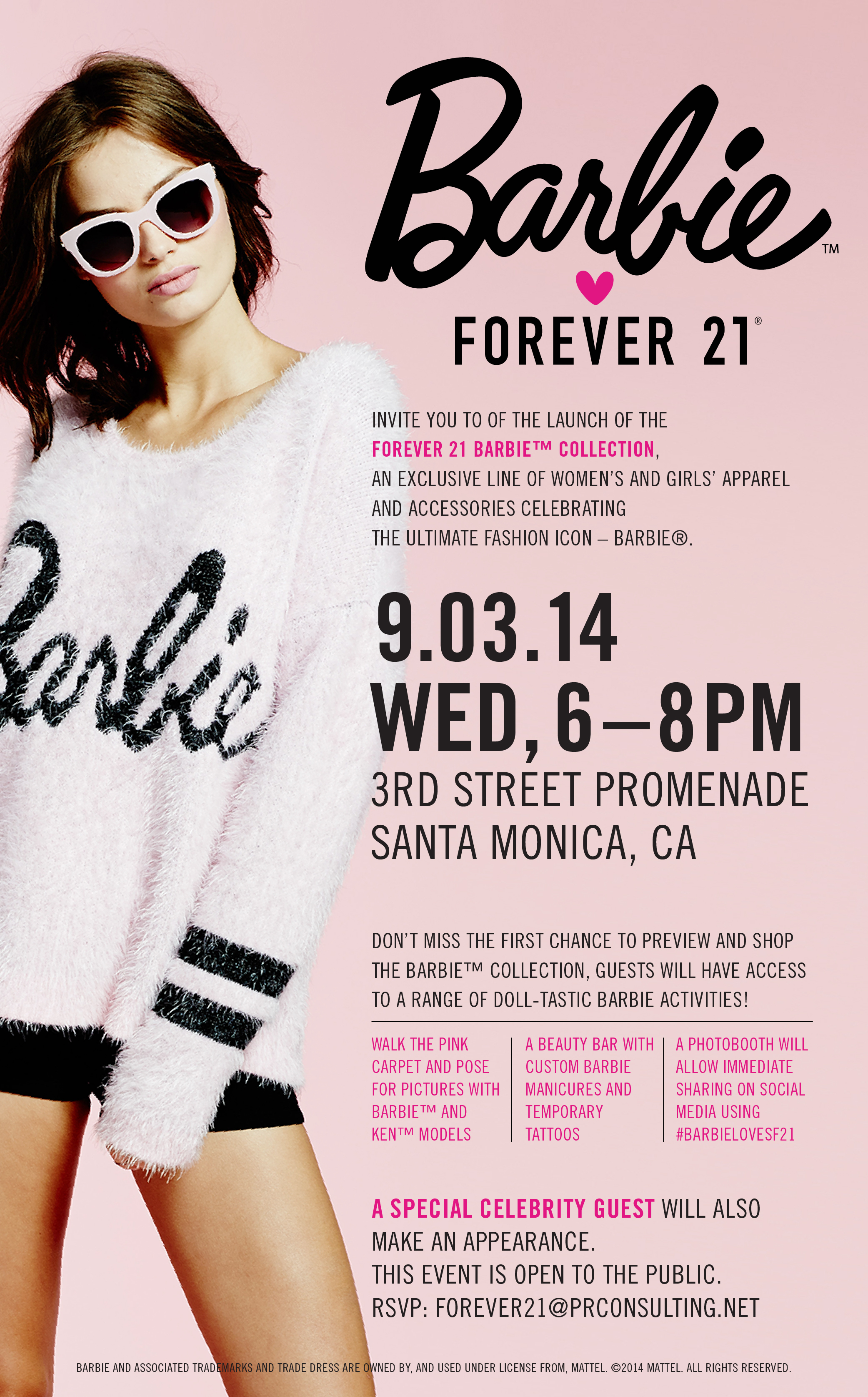 Invite: Barbie Forever 21 Collection Store Event