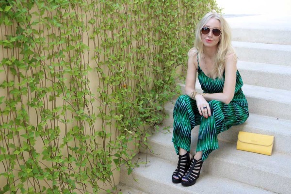 forest green jumpsuit