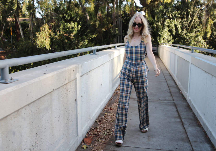 currently crushing, camp collection, plaid jumpsuit, rocket dog sandals