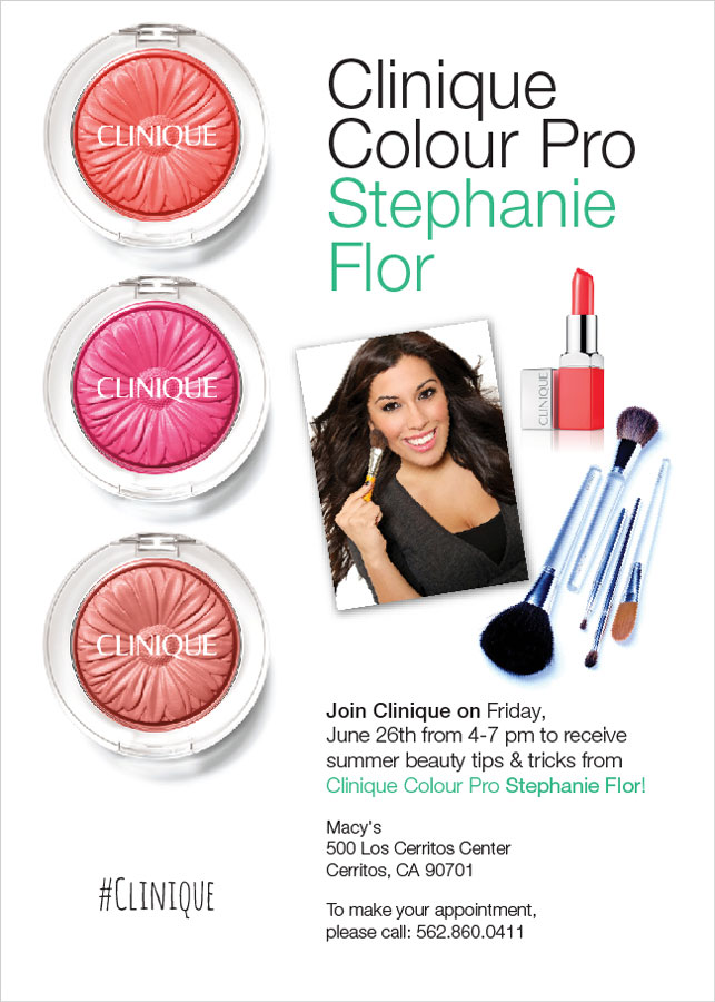 currently crushing, clinique summer color, clinique event, makeup artisti Stephanie Flor