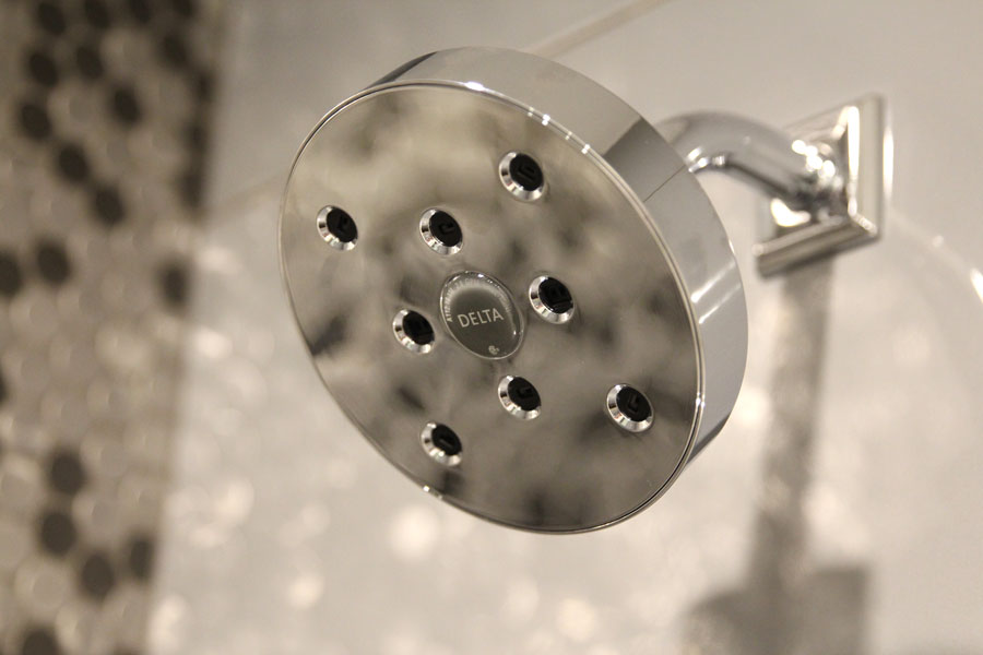 currently crushing, home remodel, Delta h20kinectic shower head review, bathroom remodel