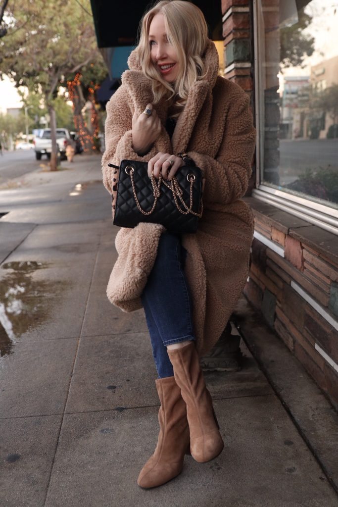currently crushing, cutest teddy bear coats, chicos handbags, fall styles, vince camutto boots